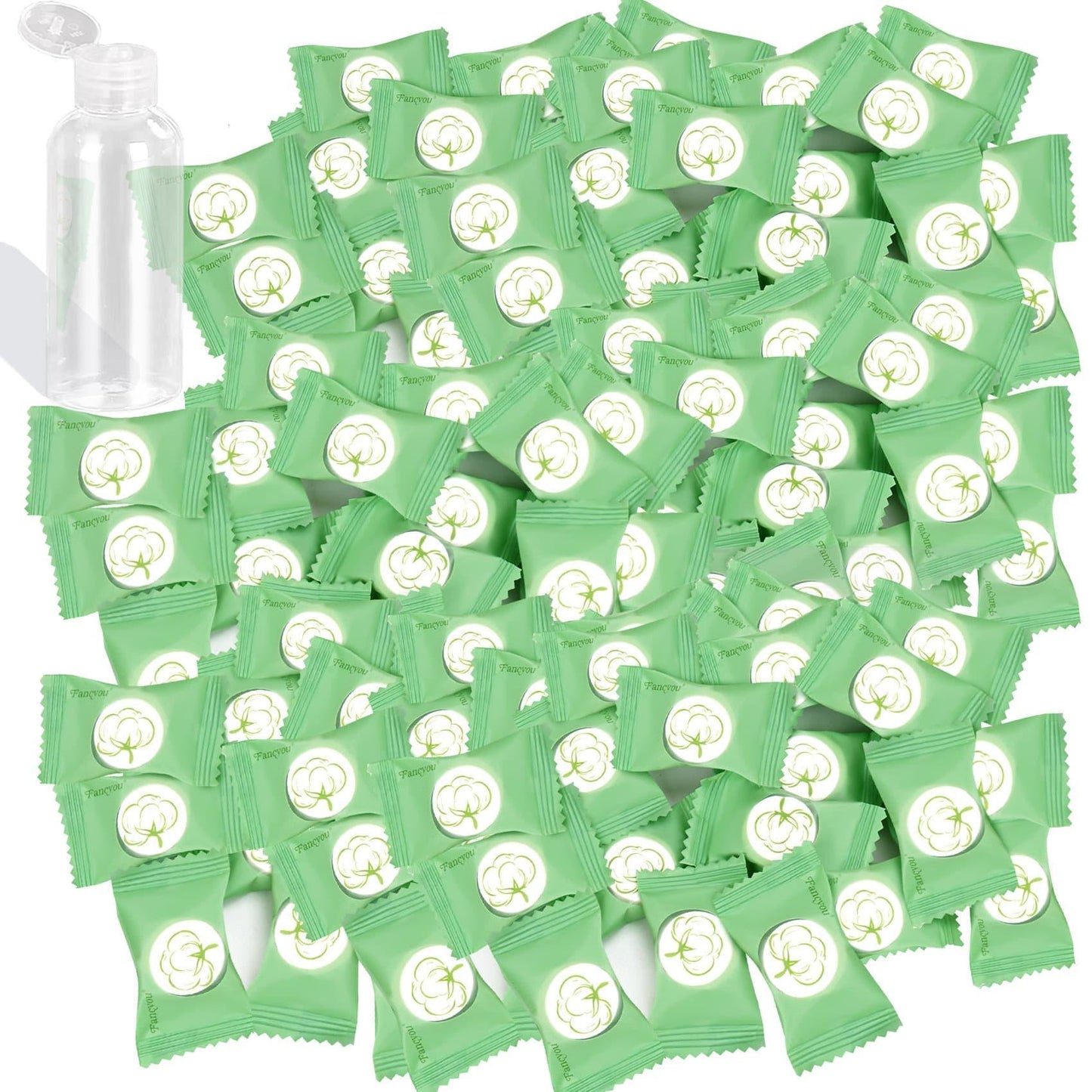 Compressed Towels & 1 Spray bottle - Thicken Cotton Coin Tissue - individually wrapped - Fancyou